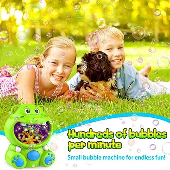 Mini Outdoor Toy Small Kids Blow For Children Electric Automatic Plastic Blower Summer Popular Party Bubble Machine