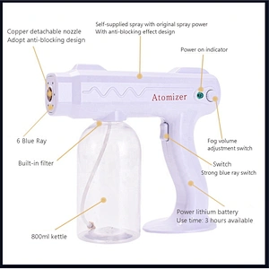 Gun Disinfectant Sprayer Handheld Nano Steam Sterilization Nebulizers Wireless Portable Disinfection Atomization Spray Machine