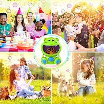 Mini Outdoor Toy Small Kids Blow For Children Electric Automatic Plastic Blower Summer Popular Party Bubble Machine