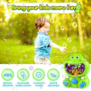 Mini Outdoor Toy Small Kids Blow For Children Electric Automatic Plastic Blower Summer Popular Party Bubble Machine