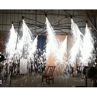 360 degree hanging remote control spray down the flower rotating cold light wedding celebration igniter