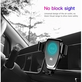 Gravity Xiaomi Phone Baseus Qi For Holder Amazon Automatic Clamp Magnetic Sensor Stand Smart Car Mount Wireless Charger