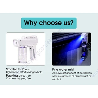 Fog Mist Sanitizer Disinfection Machine Virus Nano Blue Light Atomization Cordless Steam Portable Spray Screen Disinfect Gun