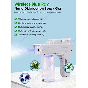 Fog Mist Sanitizer Disinfection Machine Virus Nano Blue Light Atomization Cordless Steam Portable Spray Screen Disinfect Gun