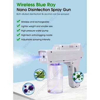 Fog Mist Sanitizer Disinfection Machine Virus Nano Blue Light Atomization Cordless Steam Portable Spray Screen Disinfect Gun