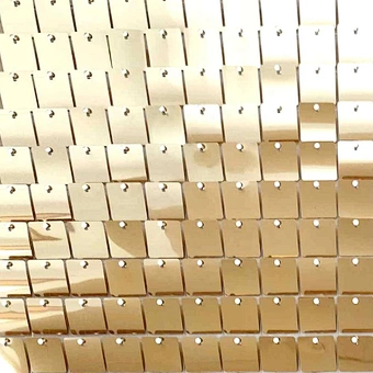 Light Gold Air Active Connector Iridescent Square Glitter Backdrop Wedding Party Activated Sequin Panel Shimmer Wall