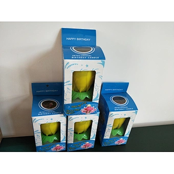 mixing color double layer petal rotation music candle