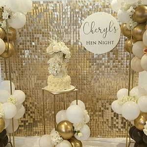 Air Active Wedding Event Theme Party Decoration Tile Photography Background Prop Backdrop Sign Glitter Sequin Shimmer Wall Panel