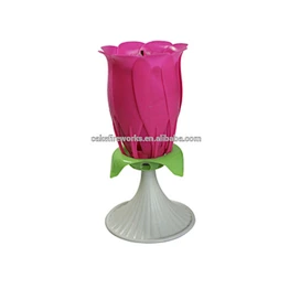 Happy birthday cake amazing party music pink rose flower candle