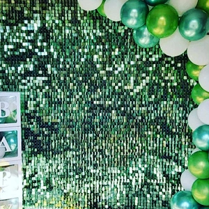 Active Art Decor Backdrop Photo Shimmering Birthday Party Decoration Sparkly Live Air Decorative Sequin Panel Shimmer Wall