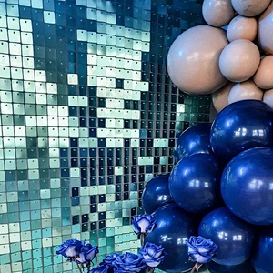 Birthday New Year Decoration Favor Centerpiece Backdrop Prop Event Party Stage Wedding Supplies Sequin Panel Shimmer Wall