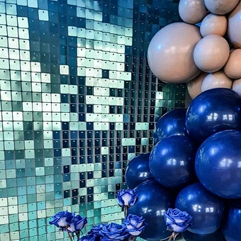 Birthday New Year Decoration Favor Centerpiece Backdrop Prop Event Party Stage Wedding Supplies Sequin Panel Shimmer Wall