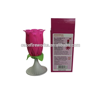 Happy birthday cake amazing party music pink rose flower candle