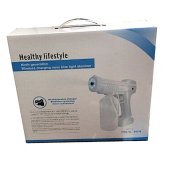 Fogging Portable Sprayer  Atomized Fogger Liquid Atomizer Disinfection Battery Blu Ray Gun Anion sanitizer Spray