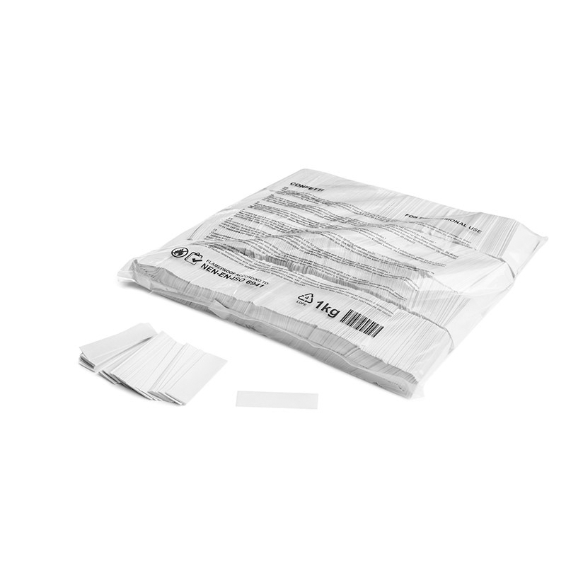 flameproof colorfast white paper confetti