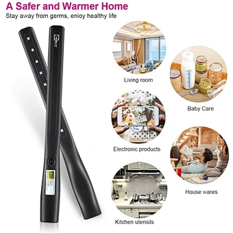Mini Portable Led Lamp Disinfection Stick Uv Sterilizer wand for Towel Cabinet Kitchen Makeup Brush Milk Baby Bottle