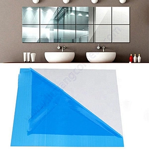 Mirror Wall Sticker Rectangle Self-adhesive Room Decoration Sticker Art Home Connect Paste Mirror Household Spot wall decor