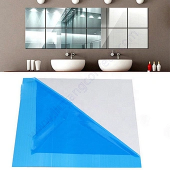 Mirror Wall Sticker Rectangle Self-adhesive Room Decoration Sticker Art Home Connect Paste Mirror Household Spot wall decor