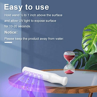 Handheld Wand Portable Travel Cleaner Without Chemicals Uv Light Sanitizer For Phone Toy Hotel Household Wardrobe Toilet Car Pet