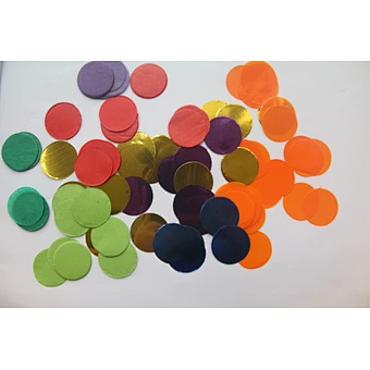 Hot selling diameter 2.5CM tissue and metallic confetti paper for weeding and party paper