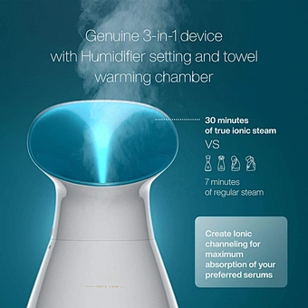 Spray Portable Temperature Control Nano Ionic Cleansing Commercial Deep Cleaning Digital Face Vaporizer 3 In 1 Facial Steamer