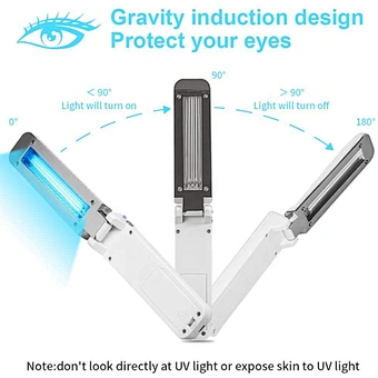 Uv Light Sanitizer Foldable Uvc Sterilization Lamp Mini Ultraviolet Sterilizer Wand For Phone Home Hotel Household Travel toy