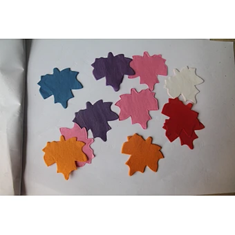 Multi color   Maple leaf shaped  confetti paper for celebrations