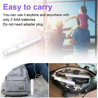 Handheld Wand Portable Travel Cleaner Without Chemicals Uv Light Sanitizer For Phone Toy Hotel Household Wardrobe Toilet Car Pet