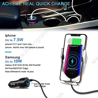 R2 Mount Iphone 12 Holder Phone Magnet Smart Sensor Automatic Magnetic High Quality Charging Car Wireless Charger