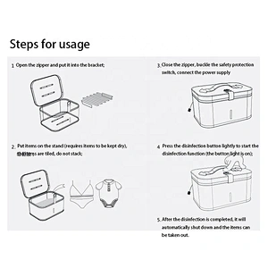 Baby Ip65 Light Sterilization Tray Multi-function Disinfection Box Uv Cell Phone Sanitizer Uvc Sterilizer Bag Cleaner