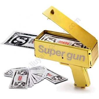 Cash Toy Party Creative Spray Magenta Gold Kids Super Price Custom logo Pink Cannon Throwing Shooter Money Gun Machine