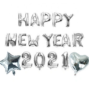Decoration 2020 Christmas Merry Eve Party Decor Noel Rose Gold Silver Number Foil Helium 2021 Happy New Year Balloon