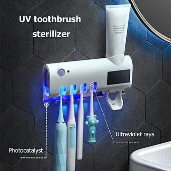 A Electric Kids Led Ultraviolet Light Mini Case Holder Portable Sanitizer Wall Mounted Toothbrush Sterilizer