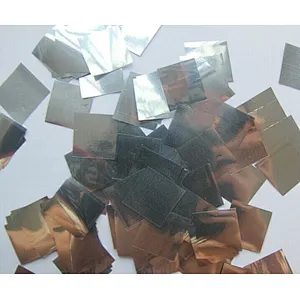 silver 2*2color paper metallic  paper confetti for weeding and party