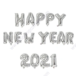 Photobooth Props Merry Christmas Eve Decoration Home Xmas Balloon Silver Number Foil Helium Party Decor Noel Happy New Year 2021