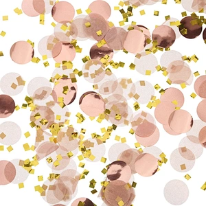 Round Tissue Paper Dots Wedding Birthday Party Decoration 1.76 Oz Rose Gold 1.5cm Biodegradable Events Blowers Table Confetti