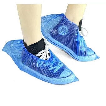 100PCS Medical Waterproof Boot Covers Plastic Disposable Shoe Covers Overshoes