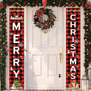 Porch Fireplace Wall Sign Flag Decoration Outdoor Indoor Custom Hign Quality Printing Hanging Door Merry Christmas Banner