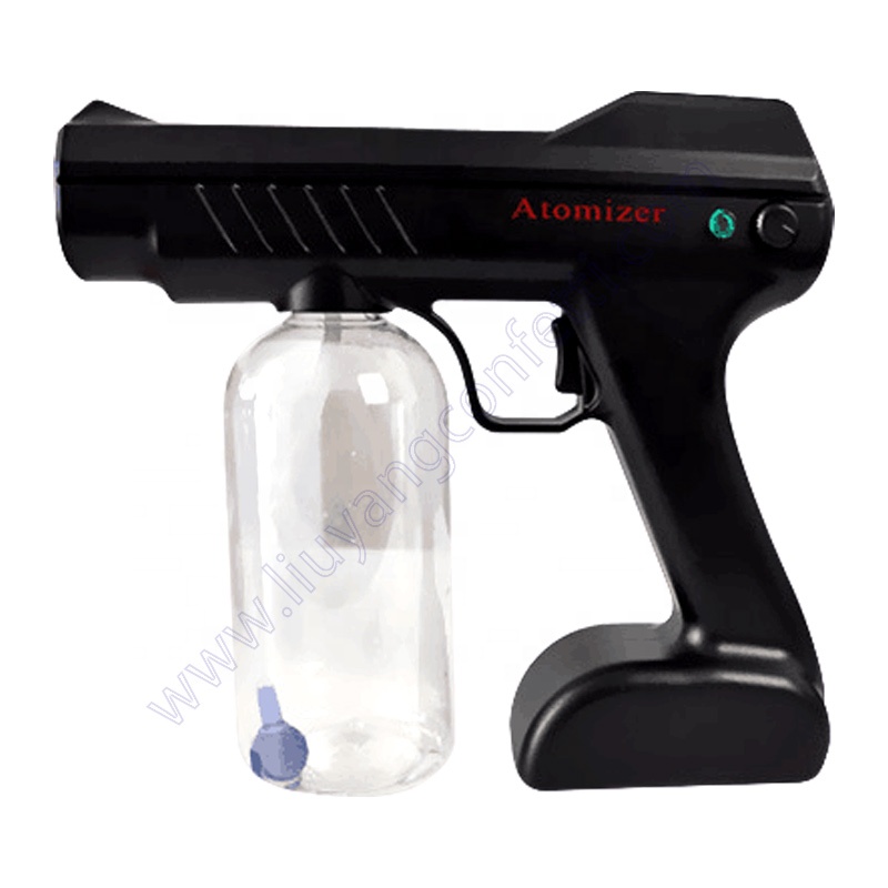 Rechargeable Blue Light Nano Steam Gun Spray Machine Ultra Aerosol Water Mist Trigger Alcohol Sterilizer Disinfection Sprayer