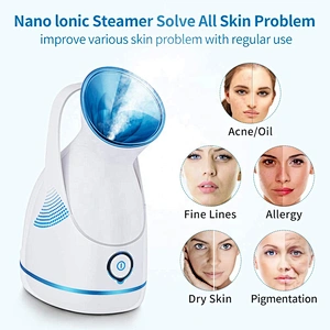 Spray Portable Temperature Control Nano Ionic Cleansing Commercial Deep Cleaning Digital Face Vaporizer 3 In 1 Facial Steamer