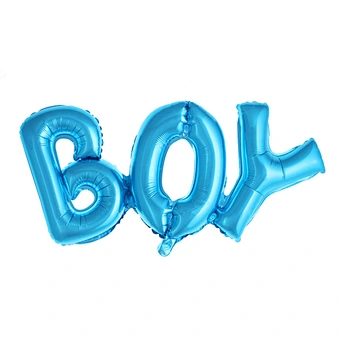 gender reveal Birthday Pink Blue Simple Polymer Boy Girl Alphabet Letter Foil Mylar Balloon For Baby Shower Party Decoration