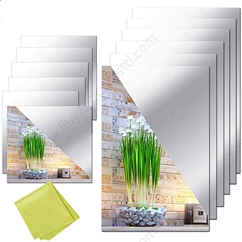 Mirror Wall Sticker Rectangle Self-adhesive Room Decoration Sticker Art Home Connect Paste Mirror Household Spot wall decor