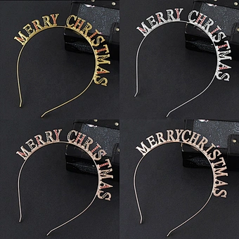 Merry Xmas Hair Band Reindeer Antlers Snowman Hat Tree Hot Selling Party Decoration Beautiful Girl Christmas Headband