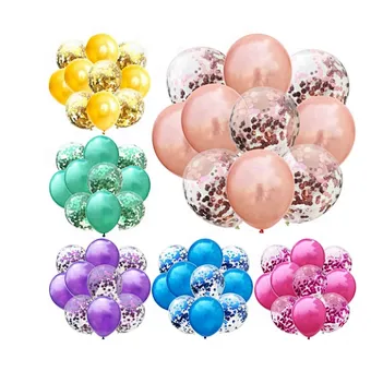 Mix Rose Kids Gift Helium Ballon Latex Color Confetti Balloon for Birthday baby shower Party Decoration Wedding Anniversary