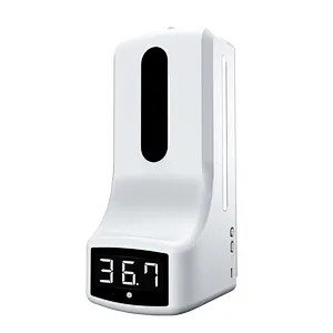Contactless Hand Touchless Virus Sanitize Machine Digital Thermometer Disinfection Spray Liquid Sanitizer Dispenser for Office