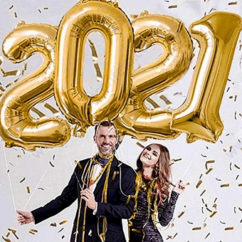 Happy New Year Banner and Balloons 2021 Photo Frame New Year Eve Party Decoration Natal Noel Merry Christmas Decor Supplies