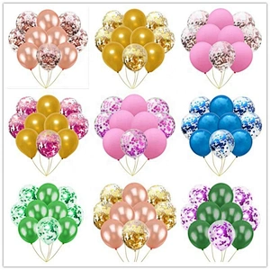 Mix Rose Kids Gift Helium Ballon Latex Color Confetti Balloon for Birthday baby shower Party Decoration Wedding Anniversary