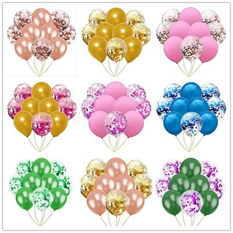 Mix Rose Kids Gift Helium Ballon Latex Color Confetti Balloon for Birthday baby shower Party Decoration Wedding Anniversary
