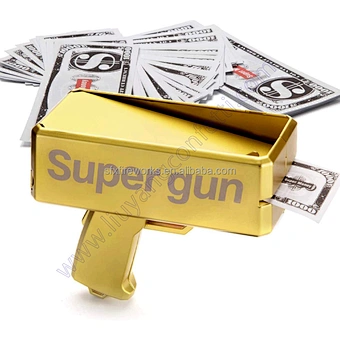 Cash Toy Party Creative Spray Magenta Gold Kids Super Price Custom logo Pink Cannon Throwing Shooter Money Gun Machine