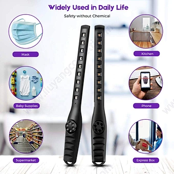 Usb Charging Uv Light Sanitizer Wand Led Lamp Hand-held Portable Disinfection For Household Travel Hotel Wardrobe Toilet Car Pet